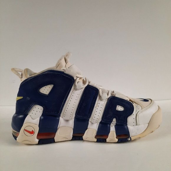 Nike Air More Uptempo Knicks Mens Size 8.5 Blue White Sneakers Shoes 2017 Pippen - Picture 5 of 11
